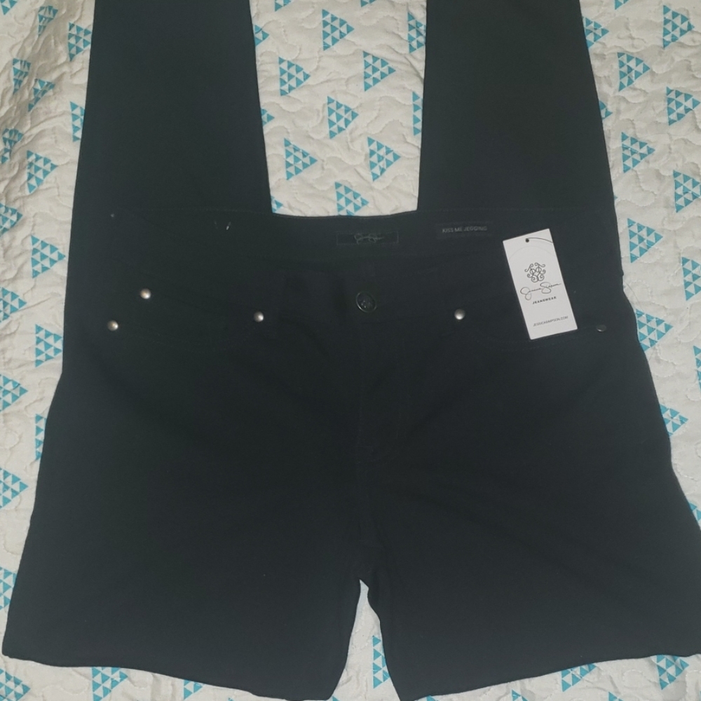 Jessica Simpson Size 30 Kiss Me Jeggings in Black